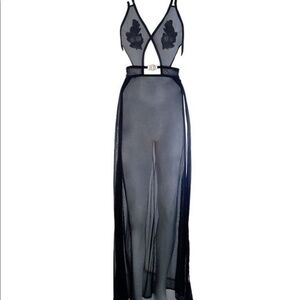 New! Bluebella Ophelia Long Unlined Chemise Black 45048